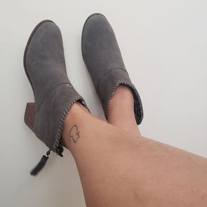 Toms Gray suede booties. Size 8